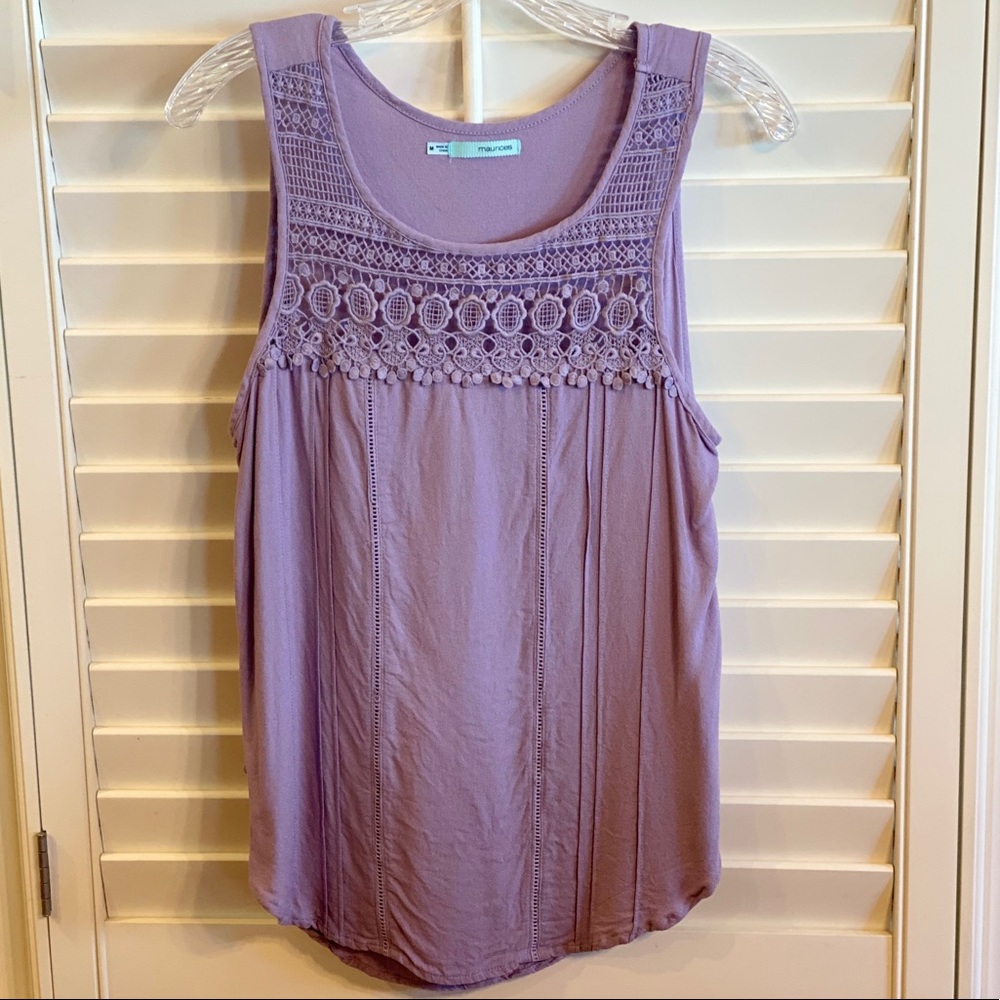 Maurice’s Lacy Purple Tank